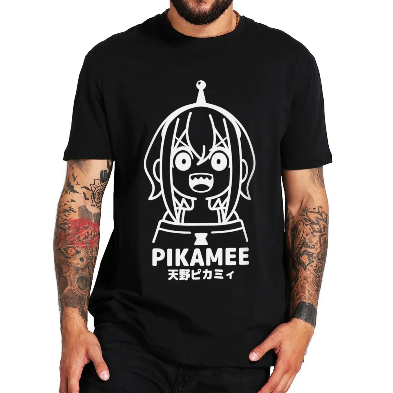 

Pikamee T Shirt Popular Vtuber Fans Gift Men Women Clothing 100% Cotton Unisex Soft Round Neck Casual T-shirts EU Size