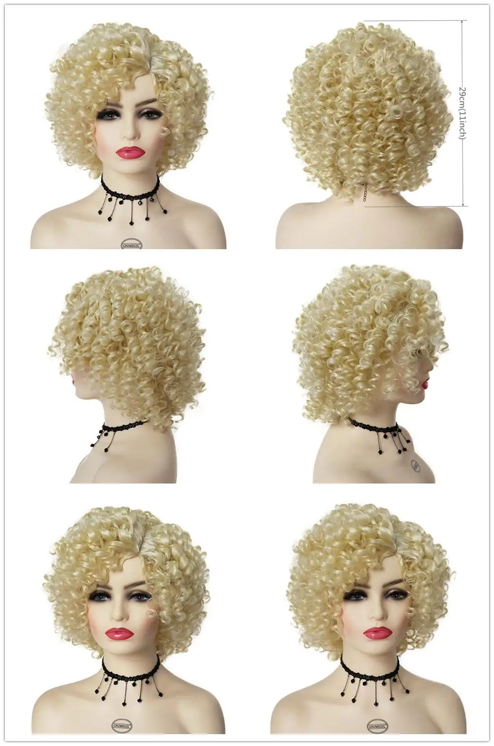 Synthetic African American Wig Natural Synthetic Short Afro Kinky Curly Wig Female Hair Ombre Brown Waving Wig for Woman Sale