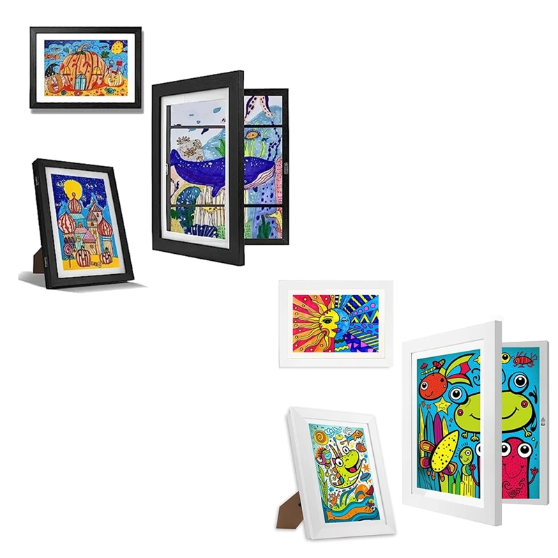 

Kids Art Frames, 8.5X11 Front Opening Changeable Kids Artwork Frames, Horizontal And Vertical Art Display For Kids