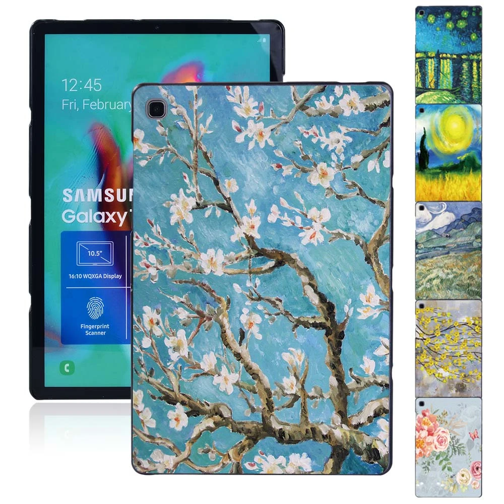 Capa para Tablet para Samsung Galaxy Tab s6 Lite P610 a 8.0 T290 a7 104 a a6 101 S5e T510 s6 105 T860 s7 s8 11 Pintura Shell Traseiro