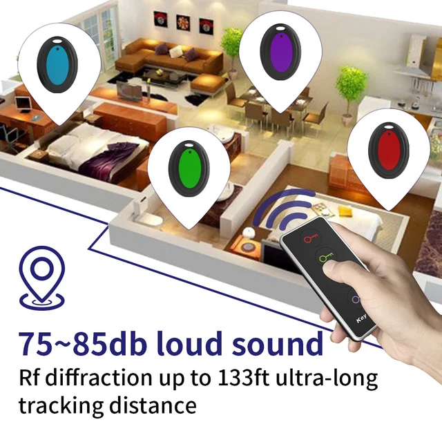 Wireless Key Finder Household Lost Tracker Anti Lost Key Finder Remote Control 1 RF Transmitter 4 Receiver Smart Keys Searcher 4