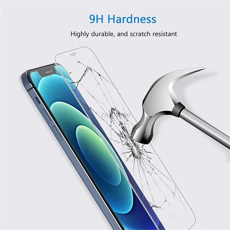 1-4Pcs Protective Glass For iPhone 17 16 15 14 13 12 11 Pro XR X XS Max Screen Protectors For iPhone 7 8 6 Plus 12 13 Mini Glass - Image 2