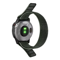 Nylon Hook and Loop Strap for Smartwatches - 22mm/26mm (A - Green)