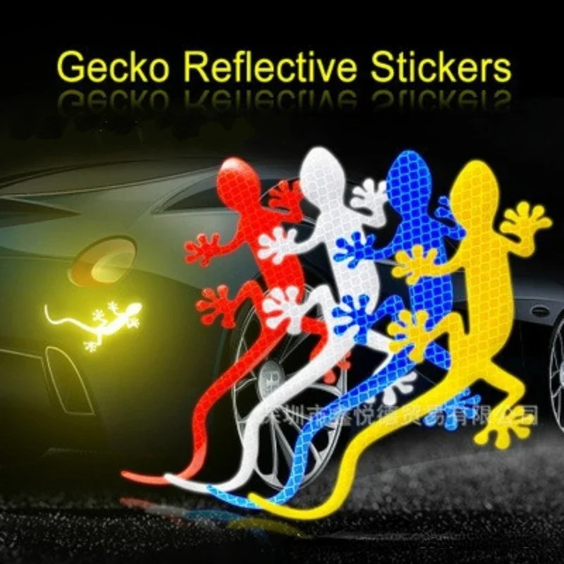 Reflective Sticker Safety Warning Mark Reflective Tape Auto Exterior Accessories Gecko Strip Light Reflector fluorescent tape luminous tape fluorescent stickers