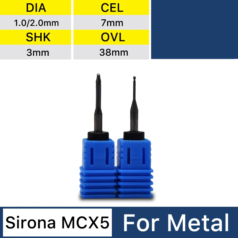 Sirona Mcx5 Fresa Per Trapano A Sfera In Metallo Cad Cam Fresatrice Dentale Utensili