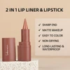 Tapered Gradient Lip Liner Matte Black Brown Velvet Lipstick Waterproof Non Sticky Contouring Tint Lipliner Crayon Lip Makeup 3