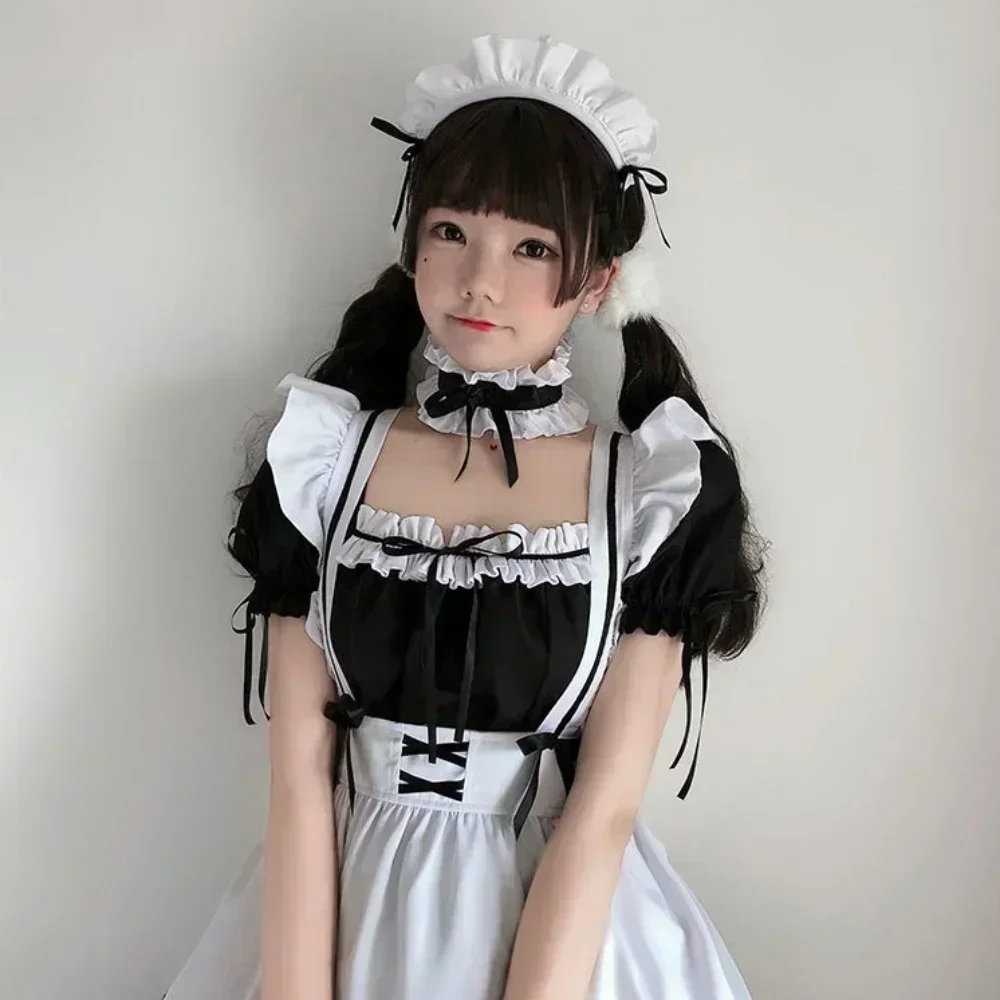 Lolita Cosplay Costumes Maid Cosplay Costume Cute Lolita Maid Costumes Girls Women Lovely Costume Animation Show Japan Outfit Dress Plus Size Lolita