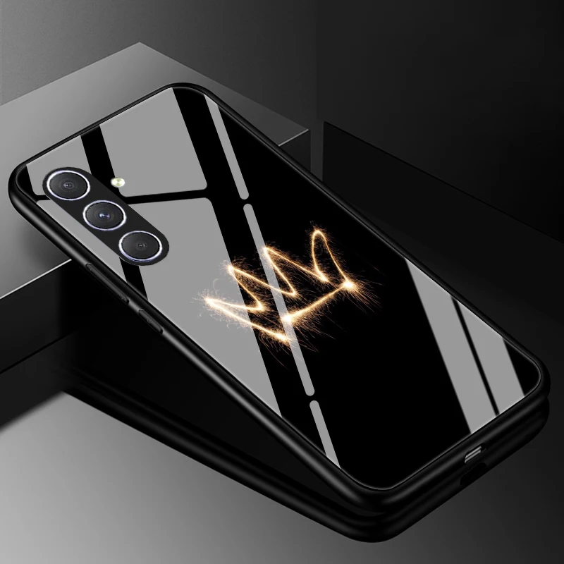 Luxury Tempered Glass Hard PC Phone Case - Premium Back Bumper Cover