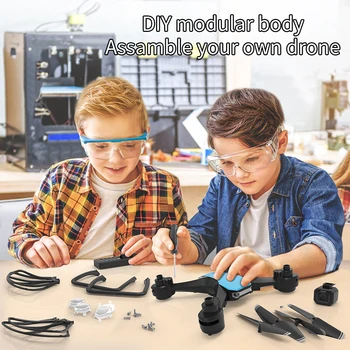 JJRC-H108DIY RC 쿼드콥터 드론, 2.4Ghz 4K 와이파이 FPV DIY 조립 드론 고도 유지 헤드리스 트레이닝 교육용 DIY