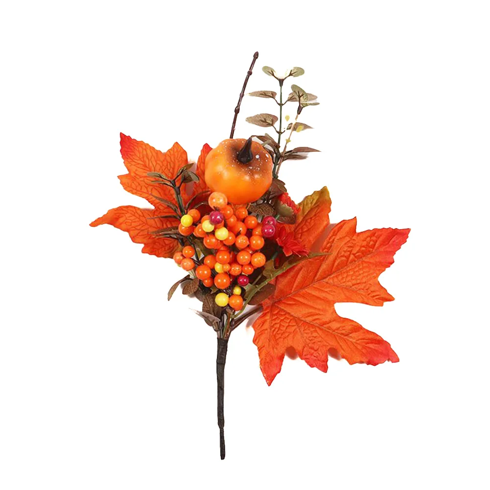 Künstliche Herbst Ahornblatt Pflanze Bouquet Fotografie Requisiten Blatt Nachahmung Ahornblatt gefälschte Pflanzen nach Hause Halloween DIY Dekoration – Detail 2