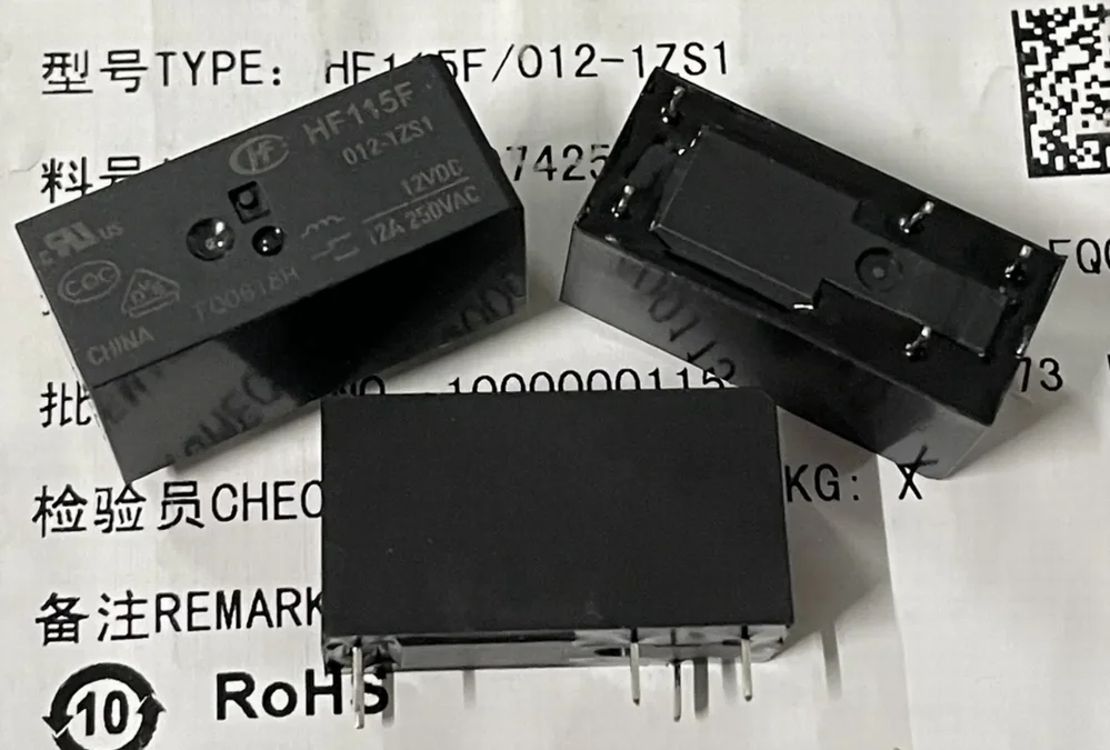 HF118F - 10A Relay - Easby Electronics 10個/ロット HF118F -05 012 024-1ZS1T 5ピン 10A リレー 5V 12V 24VD HF118F-01