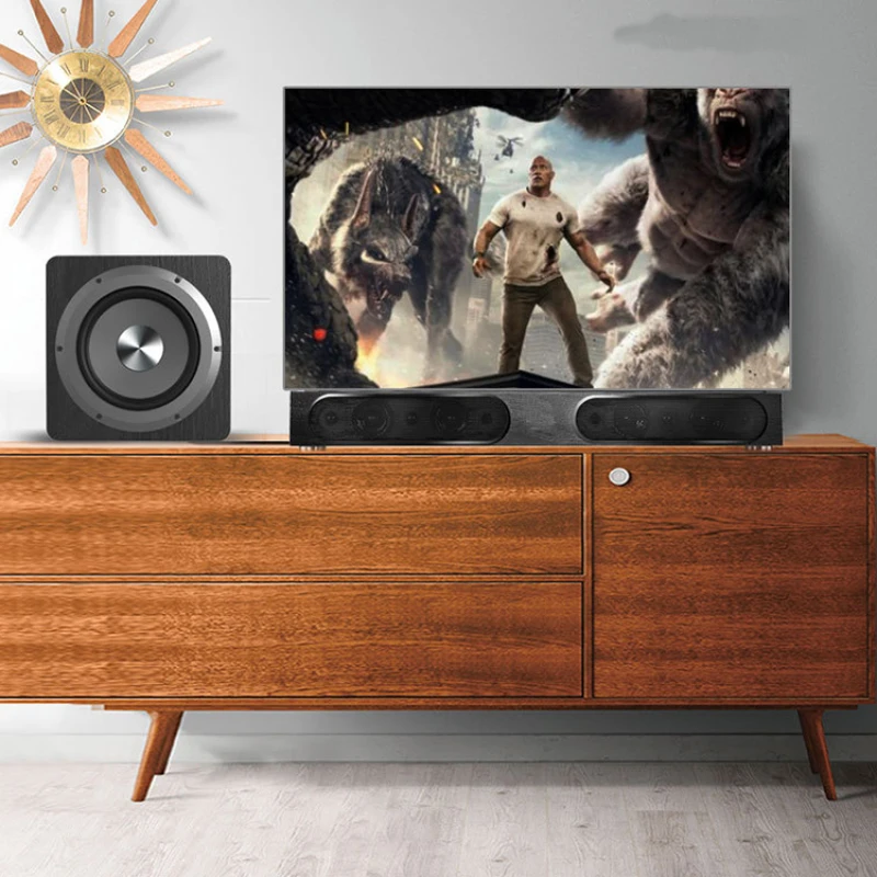 Wooden Desktop Passive Heavy Duty Subwoofer 100W 6.5 Inch Horn Caixa De Som Need To Match Home Amp Or Powered Speakers Use