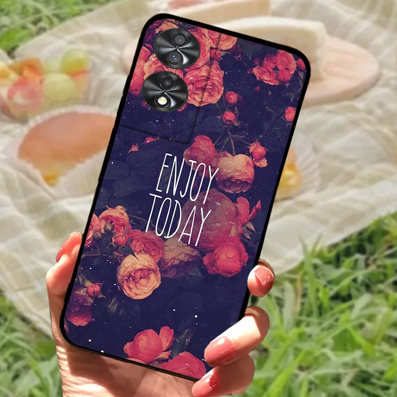 Elegant Black Marble Silicone Protective Case Cover - Soft Bumper Coque