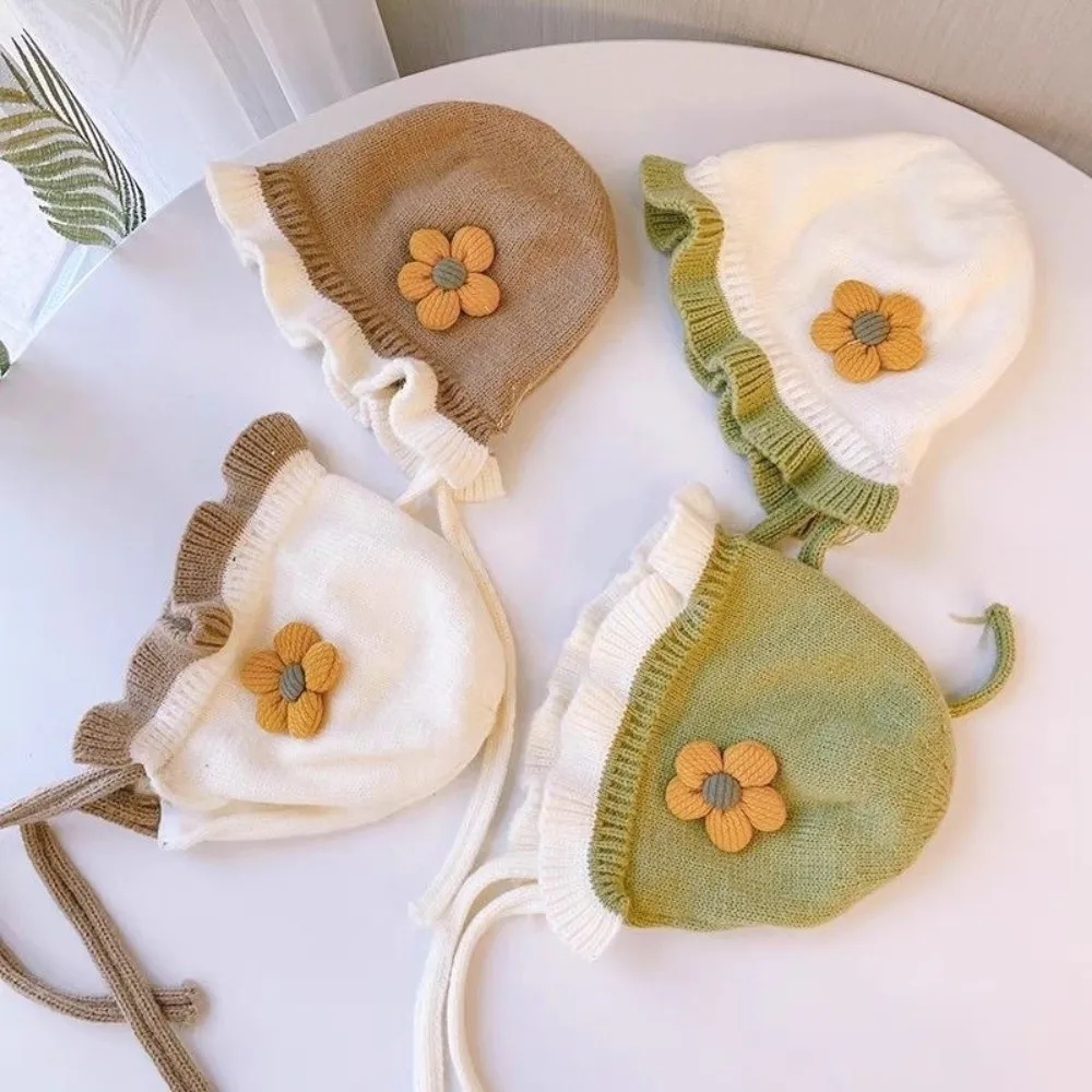 Warm Lace Kids Ear Protection Hat Polyester Winter