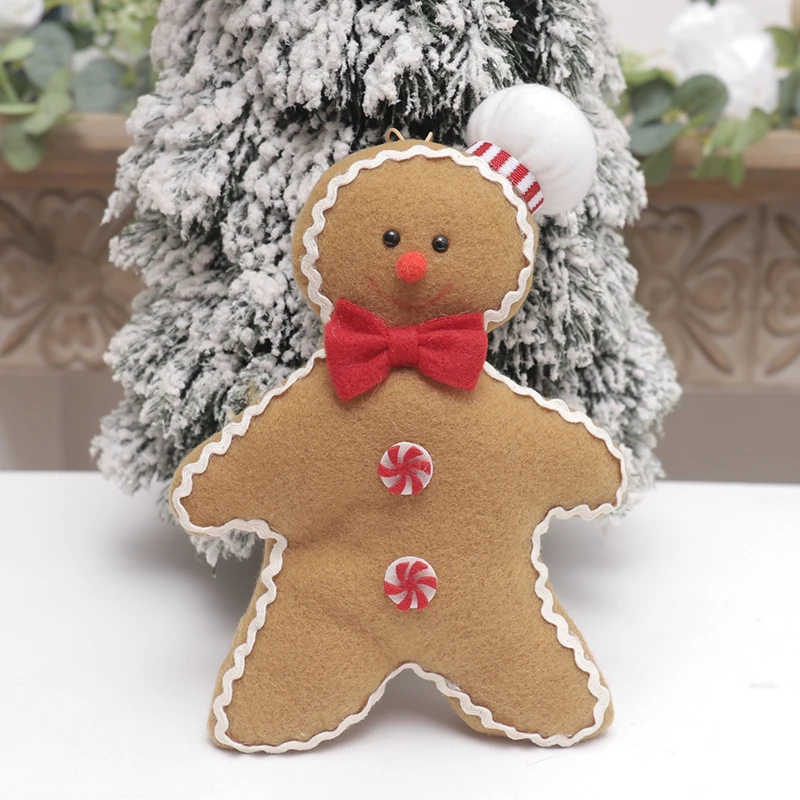 thumbnail image 1 of Adorno navideño de peluche de pata larga, muñeco de jengibre, adorno colgante para árbol de Navidad, juguete para fiesta, regalo de Año Nuevo, Navidad 2024, 1 of 5