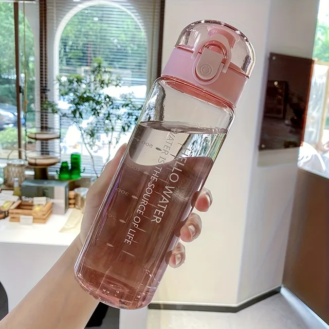 780ml/26oz BPA-Free Plastic Water Bottle, Leak-Proof & Fall-Proof, Transparent Large Capacity, Portable for Outdoor Travel 5