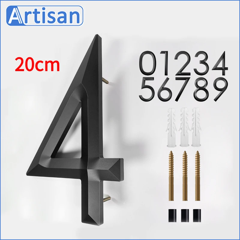 

8 Inch Big House Number Outdoor 20cm Door Number Signs Digital Door Alphabet Home Outdoor Numbers Address Plaque Signs The Door