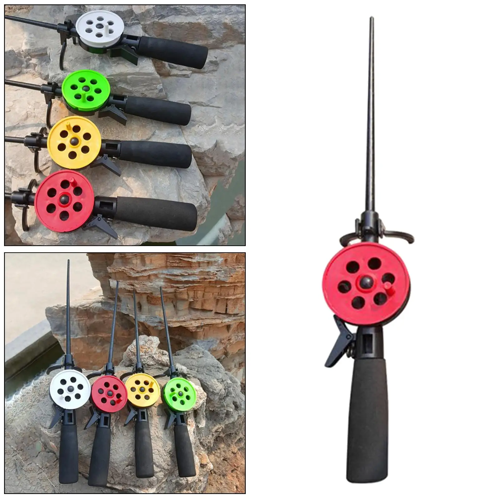 Portable Lightweight Ice Winter Fishing Rod W/ Reel Outdoor Sport 14inch Portable Lightweight Ice Winter Fishing Rod W/ Reel Outdoor Sport 14inch