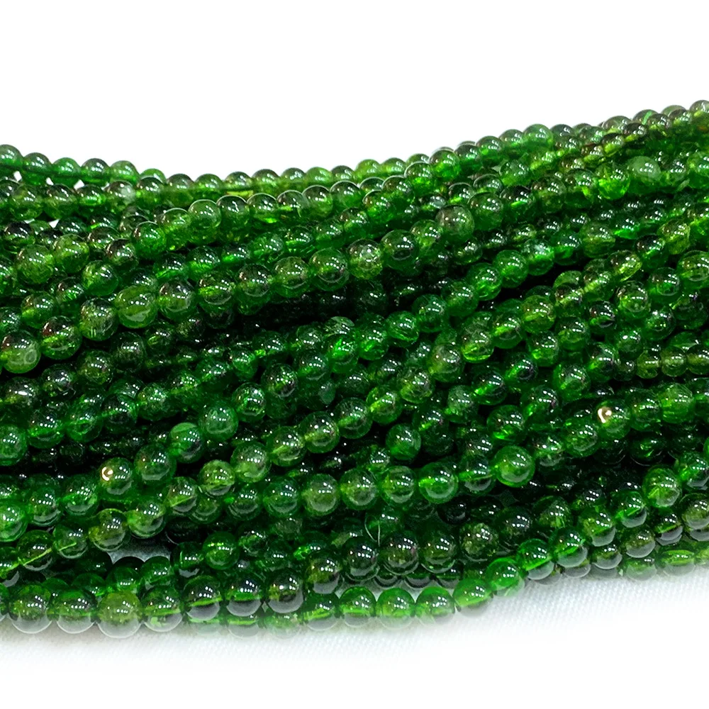 Veemake Natural Diopside Faceted Round Rondelle Edge Cube Coin Disc Beads For Jewelry Making DIY Necklace Bracelets Earrings 6