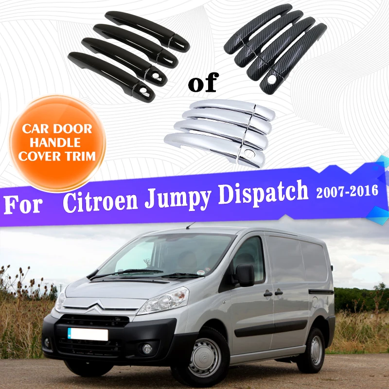 

Car Outer Door Handle Covers Trim For Citroen Jumpy Dispatch 2007~2016 Protector Stickers Style Car Accessories Rustproof Gadget
