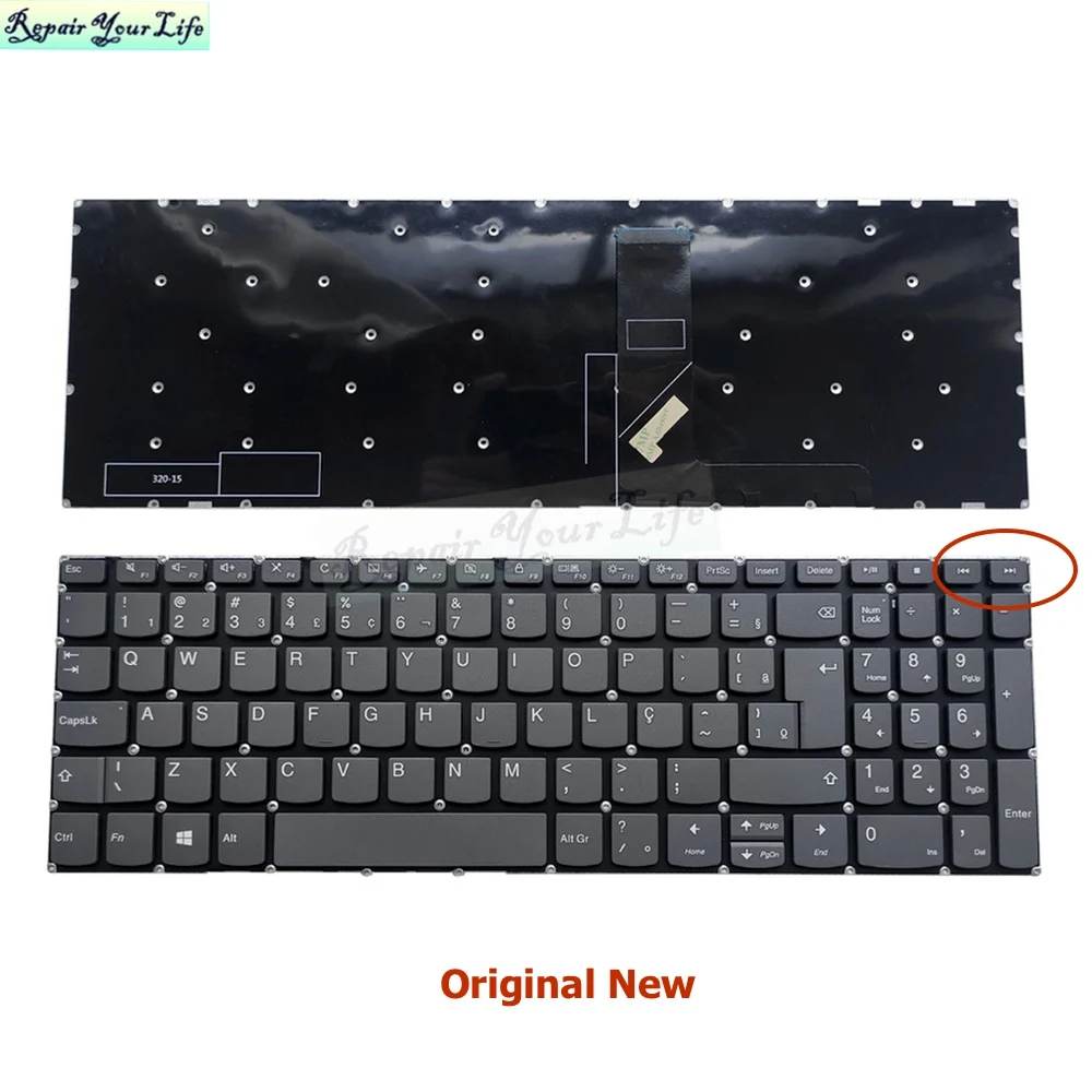 Teclado do Portátil Brasileiro para Lenovo Ideapad 32015abr 15iap 320-15ast 320-15ikb 15isk 330-15ikbr Sn20m63164 - Imagem 6