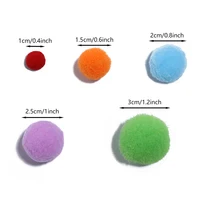 15-35g/lot Mixcolor Polyester Wool Soft Ball Fiber Elastic Wool Pompoms Ball For DIY Craft Clothing Decoration Accessories 2