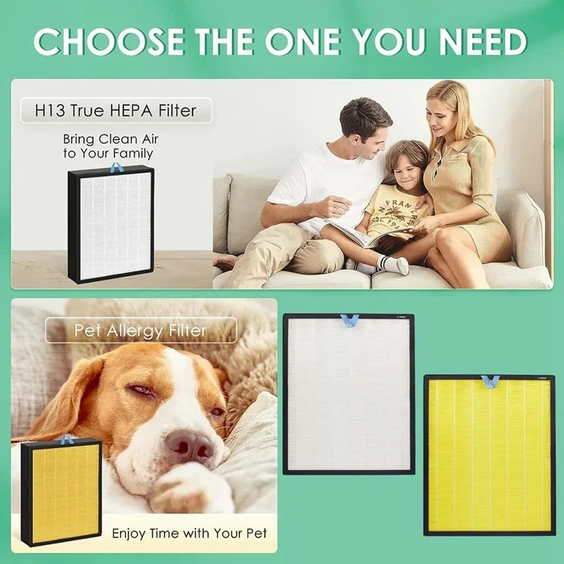 Filtre HEPA pour LEVOIT Vital 200S, vue en angle mettant en évidence l'épaisseur et le joint d'étanchéité.