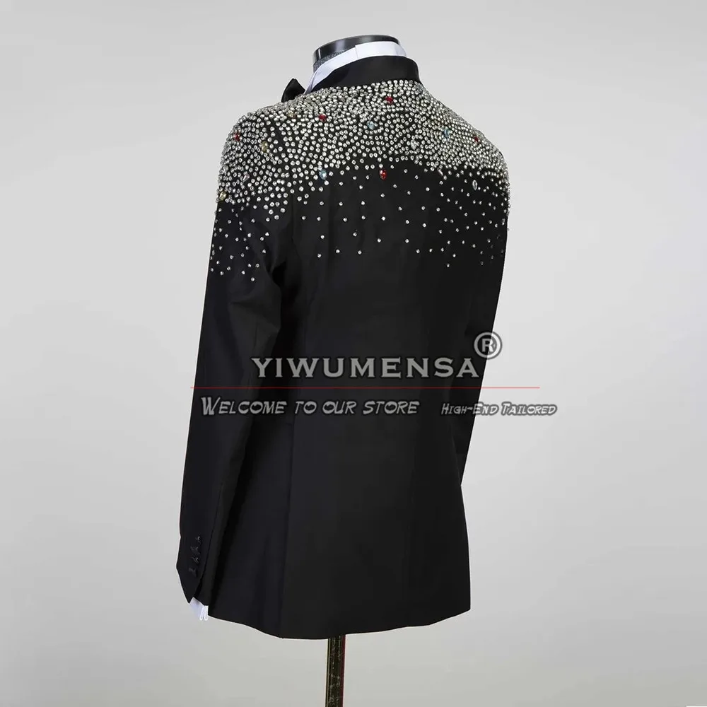 Fashion Men Suit Black Single Breasted Blazer Formal Groom Wedding Tuxedo Tailore Made 2 Pieces Business Prom Party Clothes 2023 2