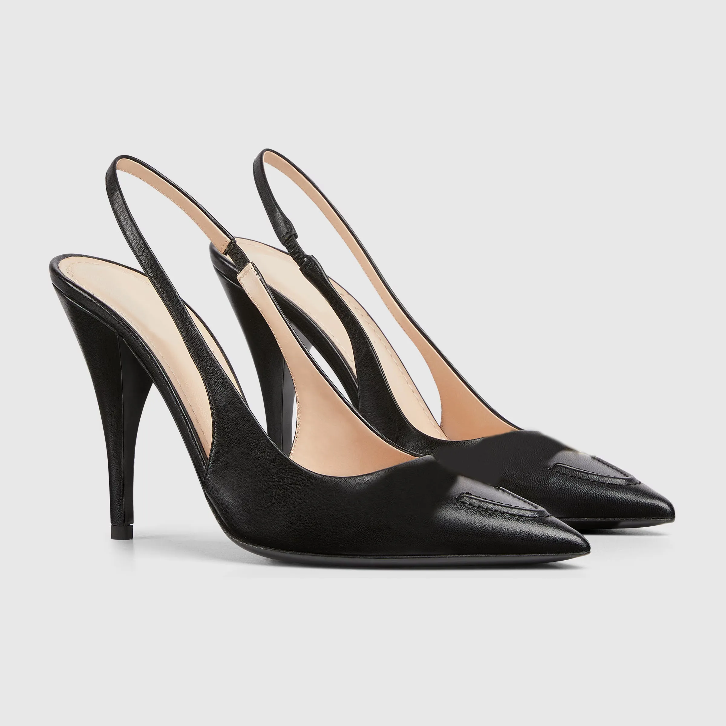 

Women's Slingback Pump Black Leather Slingback Pumps