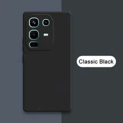 Luxury Candy Cellphone Case with Camera Protector - Soft Square Liquid Silicone Armor Coque for Infinix Note 50 Pro 4G (Classic Black)