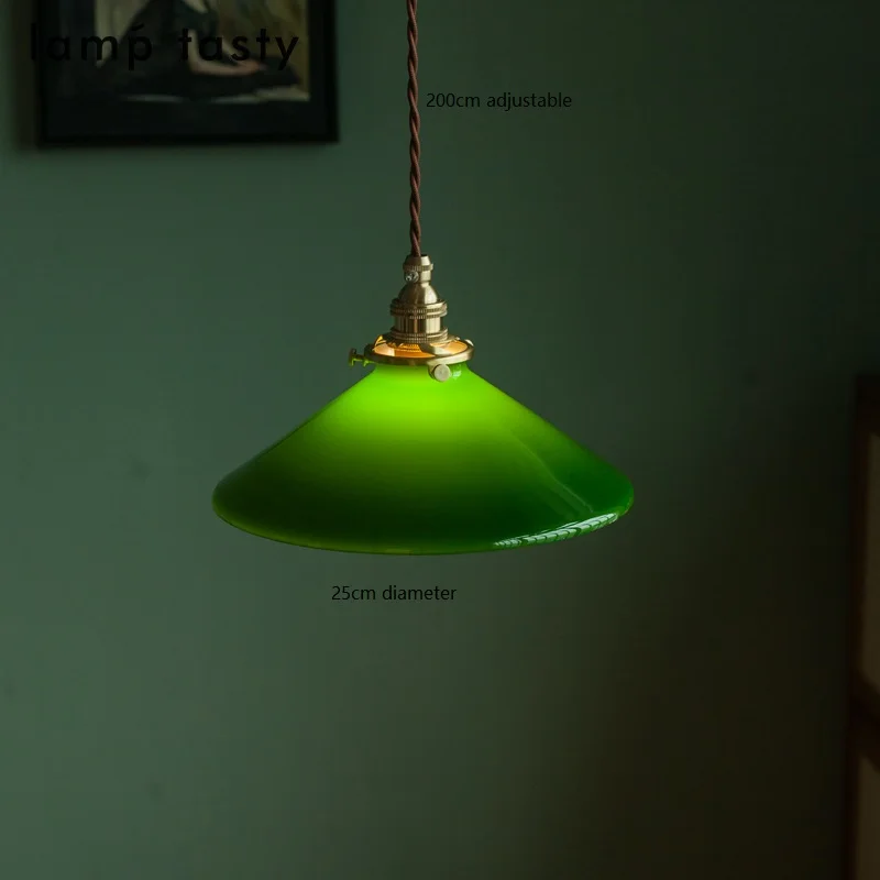 IWHD 2023 New Style Edison Vintage Pendant Lamp Beside Green Glass