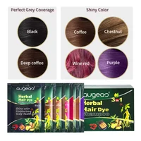 Herbal Natural Plant Hair Dye Shampoo Fast Grey Hair Dyed Black  6 Color Coffee Red Purple Salon & Home Hair Color 30/500ml 2