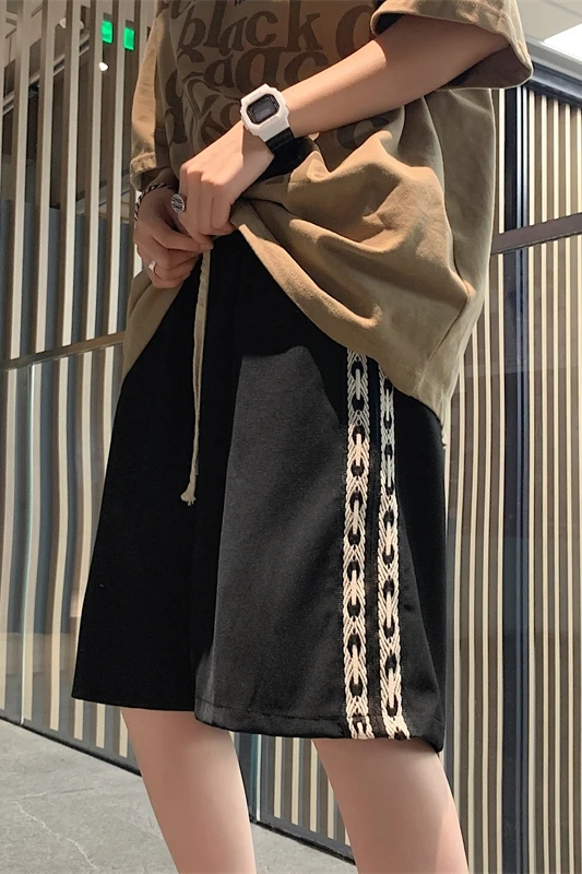 Men's Knee Length Cargo Shorts Loose BF Joggers Shorts Men Hip Hop Vacation Work Casual Short Pants Plus Size Drawstring Shorts