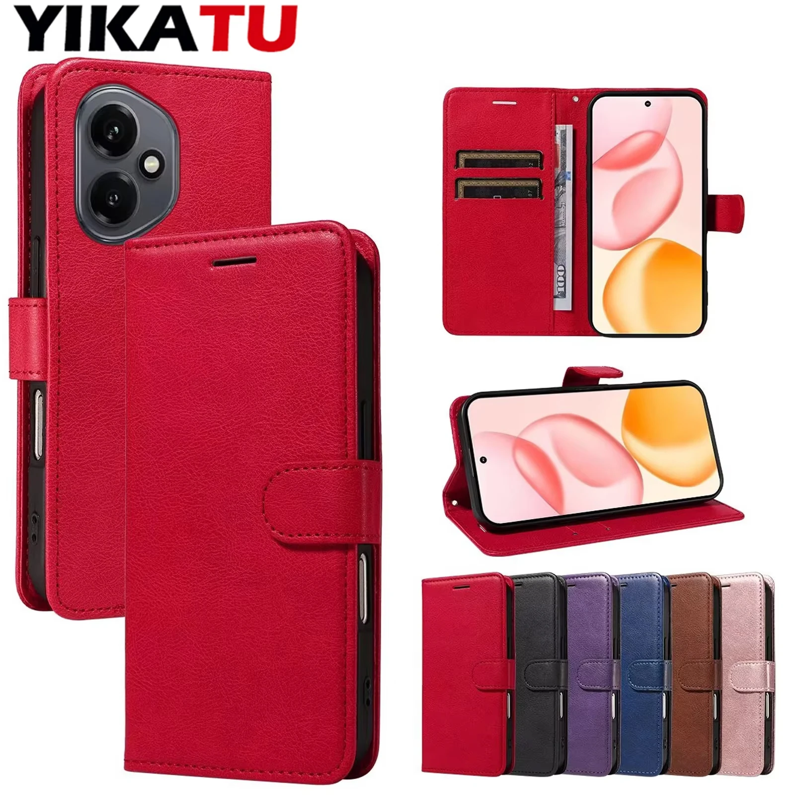 Deluxe Magnetic Leather Flip Wallet Phone Case