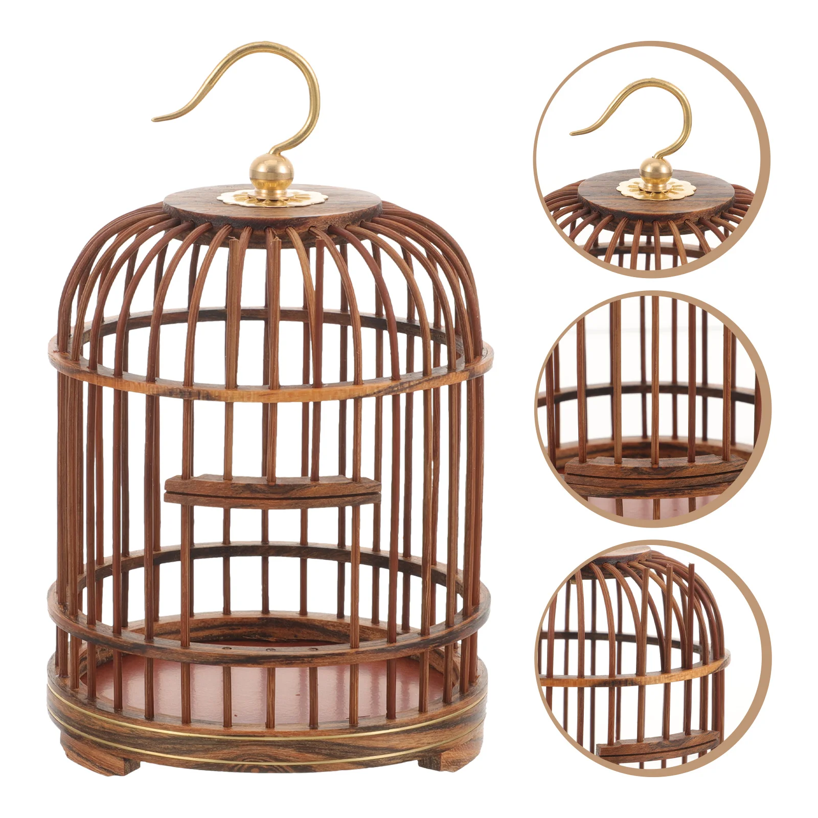 

Decor Pet Cage Hanging Insect Bird Birdcage Decorative Wood for outside Small Animals