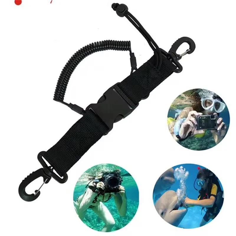 Scuba Diving Dive Anti Fall Rope Canoe Camera Lanyard Quick Release Buckle Clips Kayaking Swimming Sports Accessory