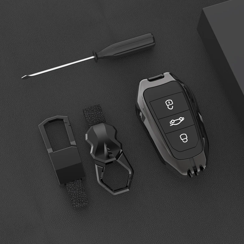 Deluxe Zinc Alloy Car Key Cover Case Shell Holder Fob