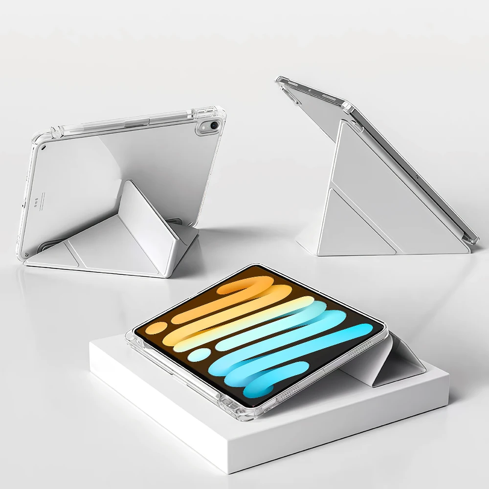 Slim Stylish Y-Shaped Stand Case with Pencil Holder for 8.3 Tablets, Multi-Angle Folding Design