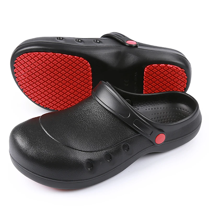 Chef Shoes EVA Water-proof Wear-resistant Non-slip Hotel Kitchen Outdoor Slippers Anti-smashing Steel Toe Safety Work Shoes