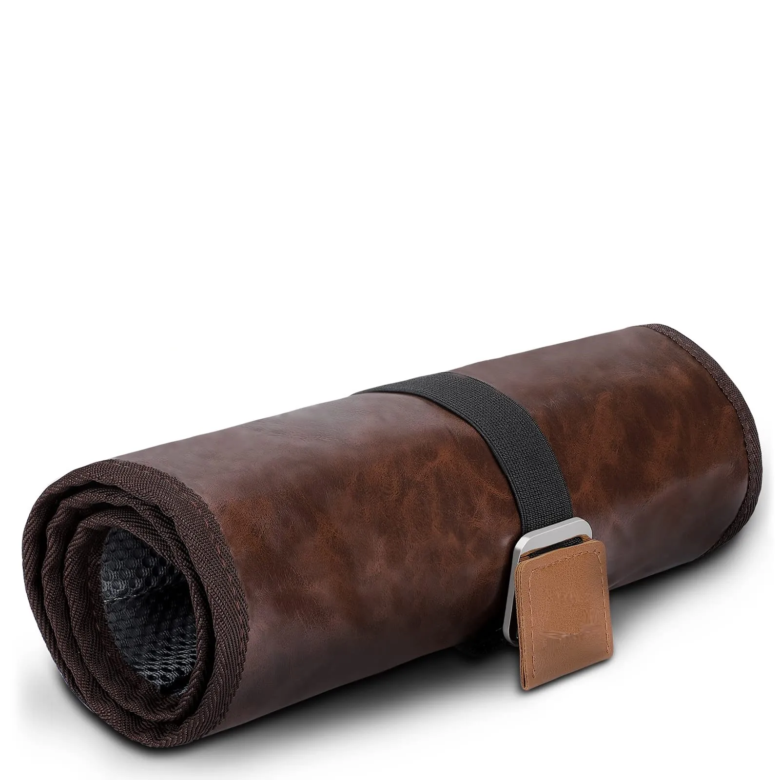 Men's Travel Toiletry Organizer - Water-Resistant Hanging Shaving Bag in PU Leather