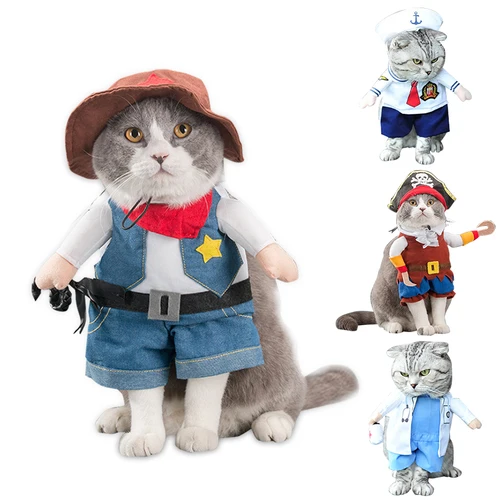 재미있는 반려동물 의상, 귀여운 고양이, 개 의상, 일어서기 2