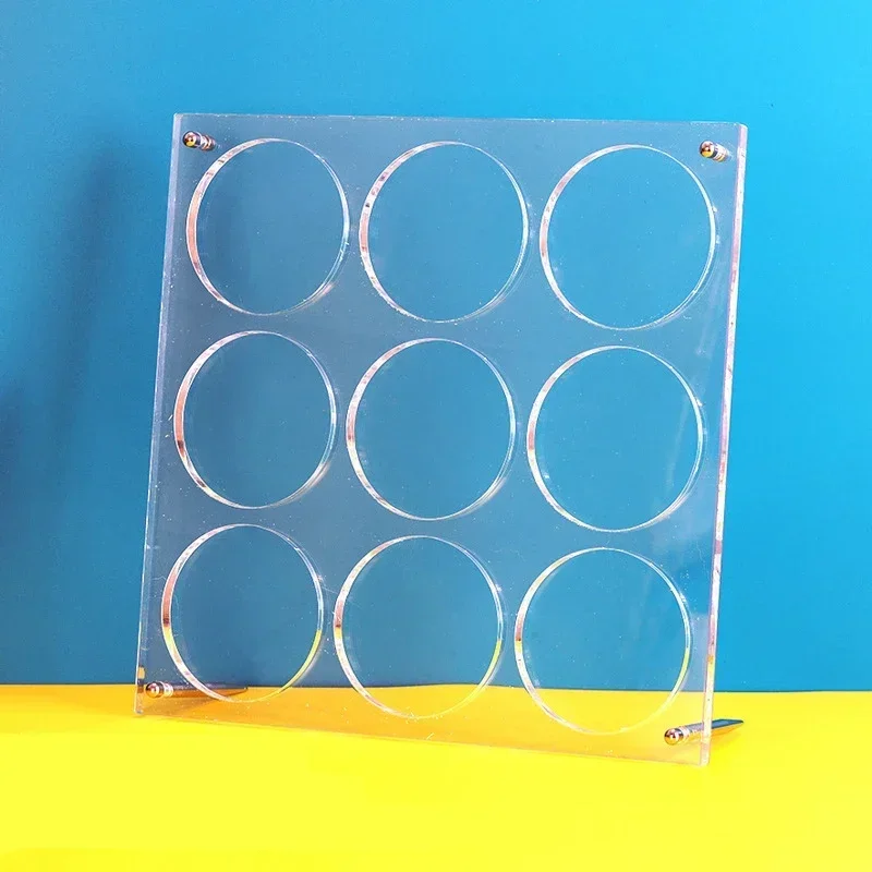 44/58/75mm Acrylic Badge Display Stand Goods Tray Porous Badge Storage Box Goods Beautification Display Box Brick