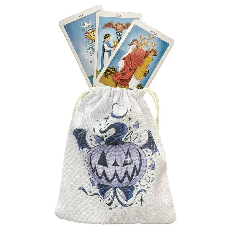 

Сумка Tarot с фиолетовым крылом, мягкая фланелевая Сумочка с тыквой, мешочек для ювелирных изделий, подарочные пакеты, дорожные сумки для Таро-руны, игральных костей, сумки для украшений