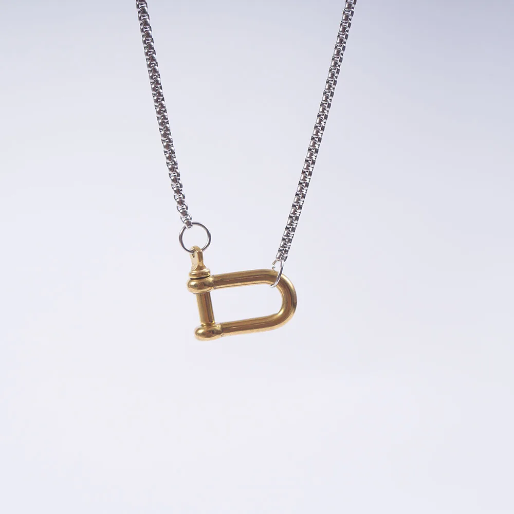 Stainless Steel Horseshoe Necklace For Women Gold/Silver Color