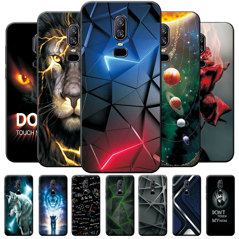 Per Oneplus 6T Custodia In Silicone Morbido Tpu Cover Per One Plus 6 6T Custodia Paraurti Per Oneplus 6 6T Capa Flower Animals Coques