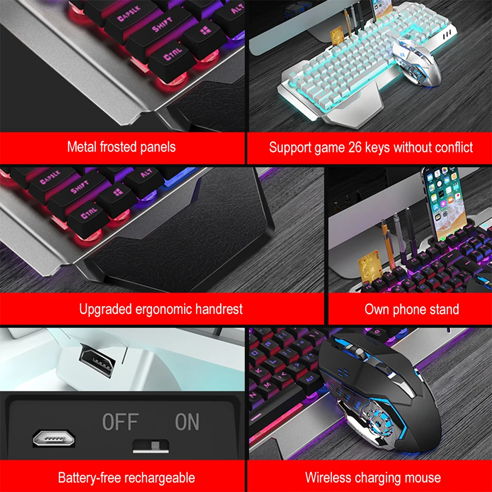 Wireless Keyboard and Mouse Set K680 Rechargeable 2.4G Game Computer Office