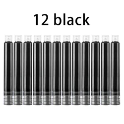 Vibrant Fountain Pen Ink Cartridge Set - Refillable Ink (12 black)