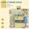 Kids Storage Bookcase Stand w/ Display Shelves & Drawer for Toys & Books, Green 4