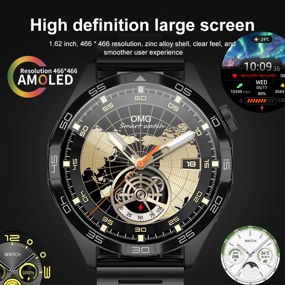 XUESEVEN 1.62 ġ Ǯ ũ Ʈ ġ, BT ȭ, ǰ ͸, GPS  Ʈ, NFC ħ, IP68   ð, SK48