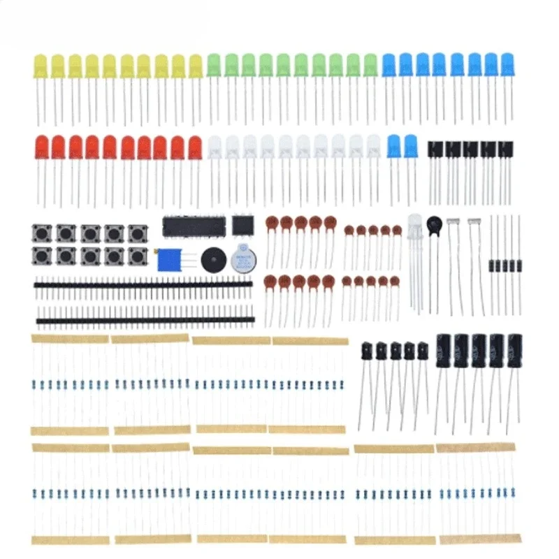 Nuovi Componenti Elettronici Starter Kit Di Base Per Arduino Uno Mega2560 Raspberry Pi Con Resistenza Condensatore Cicalino Led